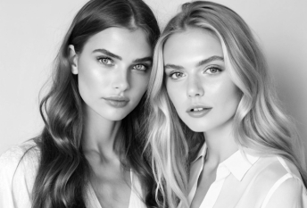 Две красивые девушки.