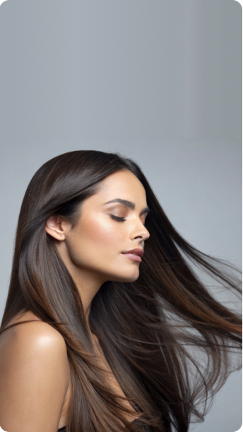 Девушка с красивыми волосами.